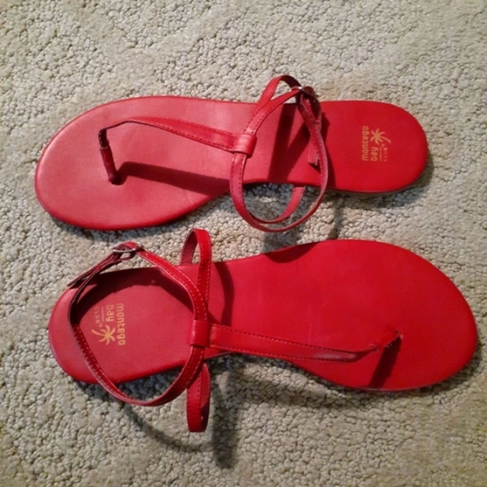 Red sandals
